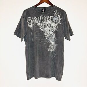 Vintage Steelers‎ Gray Graphic T-Shirt
